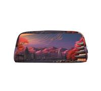 BBEXJIGY Mount Fuji - Borsa da viaggio per ufficio con stampa paesaggistica e paesaggio giapponese, borsa portaoggetti per piccoli oggetti, argento, taglia unica