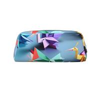 BBEXJIGY Origami Multicolor Papercraft Gru Stampa Versatile Sacchetto di Immagazzinaggio Sacchetto di Trucco Borsa Viaggio Ufficio Piccoli Oggetti Organizer Bag, Argento, Taglia unica