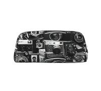 BBEXJIGY Retro Cool Camera Collection Print Versatile Storage Pouch Makeup Bag Travel Office Small Items Organizer Bag, Argento, Taglia unica