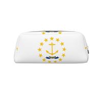 BBEXJIGY Rhode Island State Flag Print Versatile Storage Pouch Makeup Bag Travel Office Small Items Organizer Bag, Argento, Taglia unica