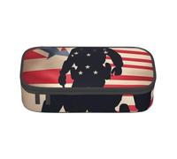 BBEXJIGY US Military Soldiers Patriotic Memorial Day stampa grande capacità cosmetico organizzatore borsa cosmetica: progettato per matite sopracciglio, nero, Taglia unica