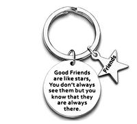 BBF Best Friend Gifts - Portachiavi con scritta"Good Friends Are Like Stars" e Acciaio inossidabile, cod. PNNIM0321UK