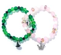 BBF Freundschaftsarmbänder - Magic Stage Theater Film-Merchandise: Strass-Krone mit Hexenhut-Anhänger - Braccialetti, Gioielli, Idee regalo per fan