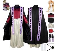 bbganlian Anime Demon Slayer Douma Cosplay Costume Vestito Gioco di Ruolo Uniforme Set Completo Halloween Carnevale Festa Dress Up Suit con Parrucca Copricapo Cappello per Uomini (XS)