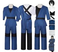 bbganlian Anime Fire Force Shinmon Benimaru Cosplay Costume Vestito Shinra Kusakabe Gioco di Ruolo Uniforme Set Completo Halloween Carnevale Dress Up Suit con Parrucca per Uomini (XL)