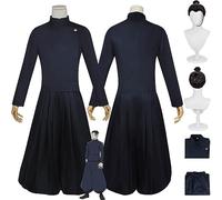 bbganlian Anime Jujutsu Kaisen Season 2 Geto Suguru Cosplay Costume Vestito Itadori Yuji Uniforme Set Completo Halloween Carnevale Festa Dress Up Suit con Parrucca Per Uomini (M)