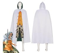bbganlian Anime One Piece Silvers Rayleigh Cosplay Costume Vestito Monkey D. Luffy Gioco di Ruolo Uniforme Set Completo Halloween Festa Carnevale Dress Up Suit per Uomini (XXXL)