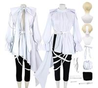 bbganlian Anime Personaggio Luka Cosplay Costume Vestito Alien Stage Mizi Ivan Gioco di Ruolo Uniforme Set Completo Halloween Festa Carnevale Dress Up Suit con Parrucca per Uomini (L)