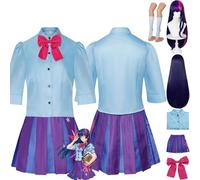 bbganlian Anime Personaggio Twilight Sparkle Cosplay Costume Vestito Pinkie Pie Gioco di Ruolo Uniforme Set Completo Halloween Festa Carnevale Dress Up Suit con Parrucca per Donne (XXL)