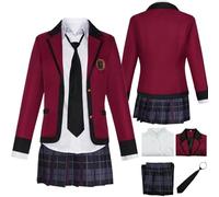 bbganlian Live-action Version Kakegurui Jabami Yumeko Cosplay Costume Vestito Saotome Meari Gioco di Ruolo Uniforme Set Completo Halloween Festa Carnevale Dress Up Suit per Donne (XS)
