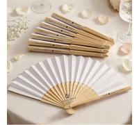 BBGDP 10-100 Pezzi Ventagli di Seta Personalizzati per Matrimoni con Nome E Logo, Ventagli Pieghevoli Personalizzata, Bomboniere per Matrimoni, Regali Ricordo per Gli Ospiti