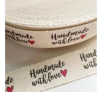 BBGDP 20/50/100 Etichette in Cotone Twill Personalizzate, Etichette da Cucito Personalizzate per Articoli Fatti A Mano, Tags in Tessuto di Cotone per Vestiti