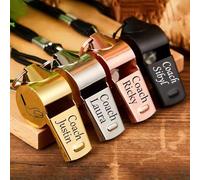BBGDP Fischietto in Metallo Personalizzato, Fischietto Inciso Personalizzato con Testo/Nome, Regalo for Allenatori, Arbitri, Bomboniera for Eventi Sportivi O Regalo di Squadra