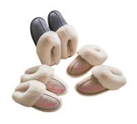 BBGDP Pantofole Da Donna In Pelle Scamosciata Con Nome Personalizzato, Comode Pantofole Personalizzate For Addio Al Nubilato E Preparazione Al Matrimonio In Hotel(Ivory)