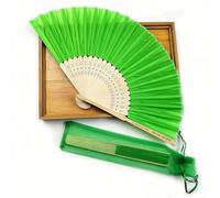 BBGDP Ventagli Pieghevoli Personalizzati da 10/20/30/50/100 Pezzi per Eventi, Ventaglio Portatile con Incisione Personalizzata per Feste di Matrimonio, Bomboniere per Addio al Nubilato(Green)