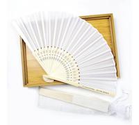 BBGDP Ventagli Pieghevoli Personalizzati da 10/20/30/50/100 Pezzi per Eventi, Ventaglio Portatile con Incisione Personalizzata per Feste di Matrimonio, Bomboniere per Addio al Nubilato(White)