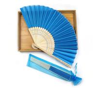BBGDP Ventagli Pieghevoli Personalizzati da 10/20/30/50/100 Pezzi per Eventi, Ventaglio Portatile con Incisione Personalizzata per Feste di Matrimonio, Bomboniere per Addio al Nubilato(Blue)