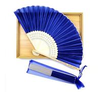 BBGDP Ventagli Pieghevoli Personalizzati da 10/20/30/50/100 Pezzi per Eventi, Ventaglio Portatile con Incisione Personalizzata per Feste di Matrimonio, Bomboniere per Addio al Nubilato(Dark Blue)