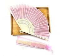 BBGDP Ventagli Pieghevoli Personalizzati da 10/20/30/50/100 Pezzi per Eventi, Ventaglio Portatile con Incisione Personalizzata per Feste di Matrimonio, Bomboniere per Addio al Nubilato(Pink)