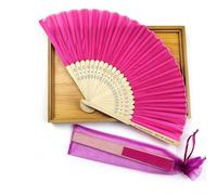 BBGDP Ventagli Pieghevoli Personalizzati da 10/20/30/50/100 Pezzi per Eventi, Ventaglio Portatile con Incisione Personalizzata per Feste di Matrimonio, Bomboniere per Addio al Nubilato(Rose Red)