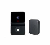 BBIAM Videocamera intelligente wireless con campanello, visione notturna a colori, visione live HD, conversazione bidirezionale, visione ultra ampia, nero
