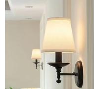 BBioss Applique da Parete Senza Fili a Batteria, Set di 2, luci in Tessuto in Ottone Senza Fili con Telecomando e Lampadina Ricaricabile, Lampada montata su Motore per Soggiorno, Camera d