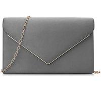 BBjinronjy Pochette per le donne borse da sera borse per la festa di nozze cocktail prom borsa a tracolla in finta pelle scamosciata, Grigio