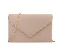 BBjinronjy Pochette per le donne borse da sera borse per la festa di nozze cocktail prom borsa a tracolla in finta pelle scamosciata, Nude