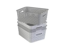 Bblie Piccolo Cestino Di Plastica, Cestini In Rattan Plastica Set Di 4