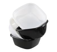 Bblie Set Di 4 Bacinella Quadrata, 12 Litro Bacino Bacinella Di Plastica