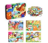BBLIKE Puzzle Legno, Puzzle per Bambini, 4 Diversi Livelli di Difficoltà, 6 Pezzi, 9 Pezzi, 12 Pezzi, 16 Pezzi, Giocattolo Educativo Perfetto per Ragazzi Ragazze di 2 Anni +