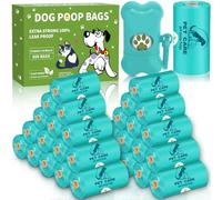 BBLTIFF 600 Pezzi 24 Rotoli Sacchetti per Cacca di Cane - Sacchetti Ligienici, Robusti e a Prova di Perdite Con Dispenser per Passeggiate e Viaggi (Blu)