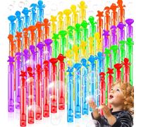 BBLTIFF Bolle di Sapone Bambini, Set da 60 Liquido Bolle Sapone con 6 Colori e 6 Creature, per Feste di Compleanno per Bambini, Matrimoni, Giochi All'aperto