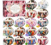 BBLTIFF Candele Profumate, 16 Pezzi Set Candele Profumate, Candele Decorative, Candela Profumata Regalo Cera di Soia Naturale, per Bagno, Matrimonio, Yoga, Natale, Regali di Compleanno (16 Profumi)