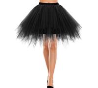Bbonlinedress 1950s Donna Sottovesti e Sottogonne Retro Vintage Sottogonne Rockabilly Mini Gonne Black XL