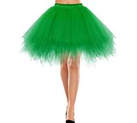 Bbonlinedress 1950s Donna Sottovesti e Sottogonne Retro Vintage Sottogonne Rockabilly Mini Gonne Green M