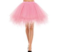 Bbonlinedress 1950s Donna Sottovesti e Sottogonne Retro Vintage Sottogonne Rockabilly Mini Gonne Light Coral S