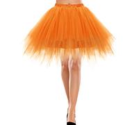 Bbonlinedress 1950s Donna Sottovesti e Sottogonne Retro Vintage Sottogonne Rockabilly Mini Gonne Orange L