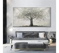 BBOVOBB Albero della vita in bianco e nero Poster Pittura moderna Stampa su tela Arte della parete Pittura Immagine per soggiorno Decor 85x170 cm (33x67 pollici) Senza cornice