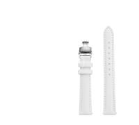 BBPLWEEA YingYou 12mm 14mm 15mm 16mm 17mm 18mm 20mm Compatibile con cinturino bianco Tissot DW Fibbia orologio in orologio da donna in pelle bovina(8802matte-silver A,20mm)