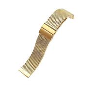 BBPLWEEA YingYou Cinturino di ricambio for orologio milanese a sgancio rapido da 20 mm e 22 mm, 1.0 Line, spessore 3,0 mm, compatibile con bracciale impermeabile universale(Gold,22mm)
