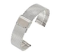 BBPLWEEA YingYou Cinturino for Orologio Cinturino for Orologio in Acciaio Inossidabile Linea 1.0 Cinturino in Maglia Milano 18mm 20mm 22mm 24mm Cinturino a Fascia(Silver_22mm)