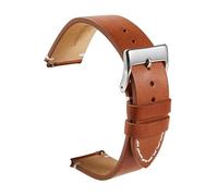 BBPLWEEA YingYou Cinturino For Orologio Cinturino Opaco Morbido Sgancio Rapido Semplice Sottile Braccialetto Pelle Bovina Retro 16mm 18mm 20mm 22mm 24mm(Light brown,22mm)