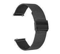 BBPLWEEA YingYou Cinturino For Orologio In Acciaio Inossidabile Massiccio Milanese A Sgancio Rapido Da 18 Mm, 20 Mm, 22 Mm, 24 Mm, Fibbia Pieghevole For Cinturino Dell'orologio(Black Milan,22mm)