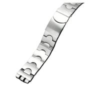 BBPLWEEA YingYou Cinturino for orologio in metallo massiccio da 17 mm, 19 mm e 21 mm for Swatch Ycs Yas Ygs Irony, cinturino for orologio in acciaio inossidabile(171 steel,17mm)