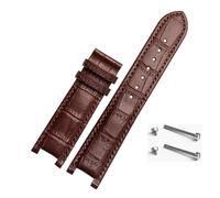BBPLWEEA YingYou Cinturino For Orologio In Pelle Dentellato 20 * 11mm 22 * 13mm Compatibile Con GC Guess Passa Genuino Lleathe Catena For Orologio Impermeabile Uomo Donna(Brown no bucke,20x11mm)