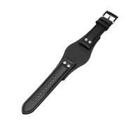 BBPLWEEA YingYou Cinturino for orologio in vera pelle compatibile con CH2564 CH2565 CH2891 CH3051 FS4813 ME3102 AM4535/AM4486 AM4532 20 mm e 22 mm(Black black buckle,20mm)