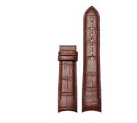 BBPLWEEA YingYou Cinturino for orologio in vera pelle con estremità curva da 22 mm, 23 mm e 24 mm, compatibile con cinturino for orologio Tissot Couturier(Brown NO Buckle,24mm)