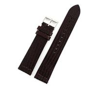 BBPLWEEA YingYou Cinturino For Orologio In Vera Pelle Modello Lucertola 18mm 19mm 20mm 22mm Uomo Donna Cinturino For Orologio Bracciale Con Ciondoli Nero Caffè Marrone(Coffee,19mm)
