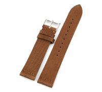 BBPLWEEA YingYou Cinturino For Orologio In Vera Pelle Modello Lucertola 18mm 19mm 20mm 22mm Uomo Donna Cinturino For Orologio Bracciale Con Ciondoli Nero Caffè Marrone(Brown,20mm)